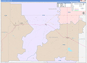 Rio Grande Wall Map Color Cast Style